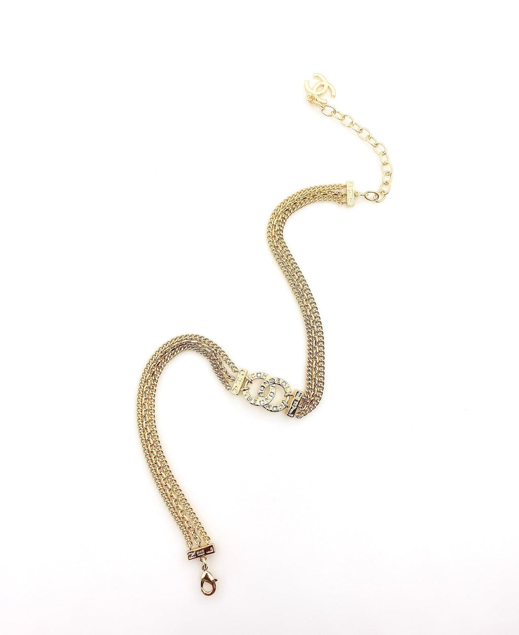 Chanel Chain Choker 18K Gold Necklace