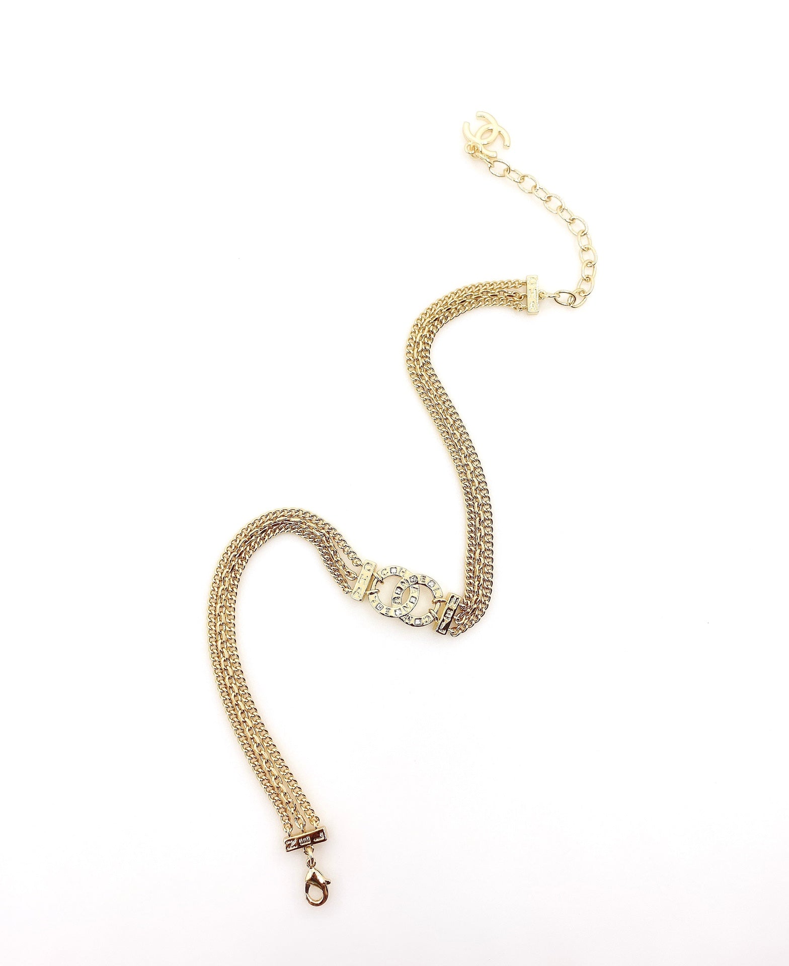 Chanel Chain Choker 18K Gold Necklace
