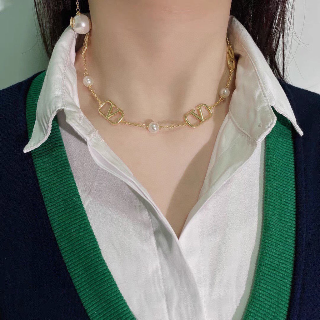 Valentino VLogo 18K Gold Necklace