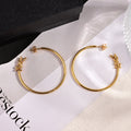 YSL Circle Gold 18K Gold Earrings