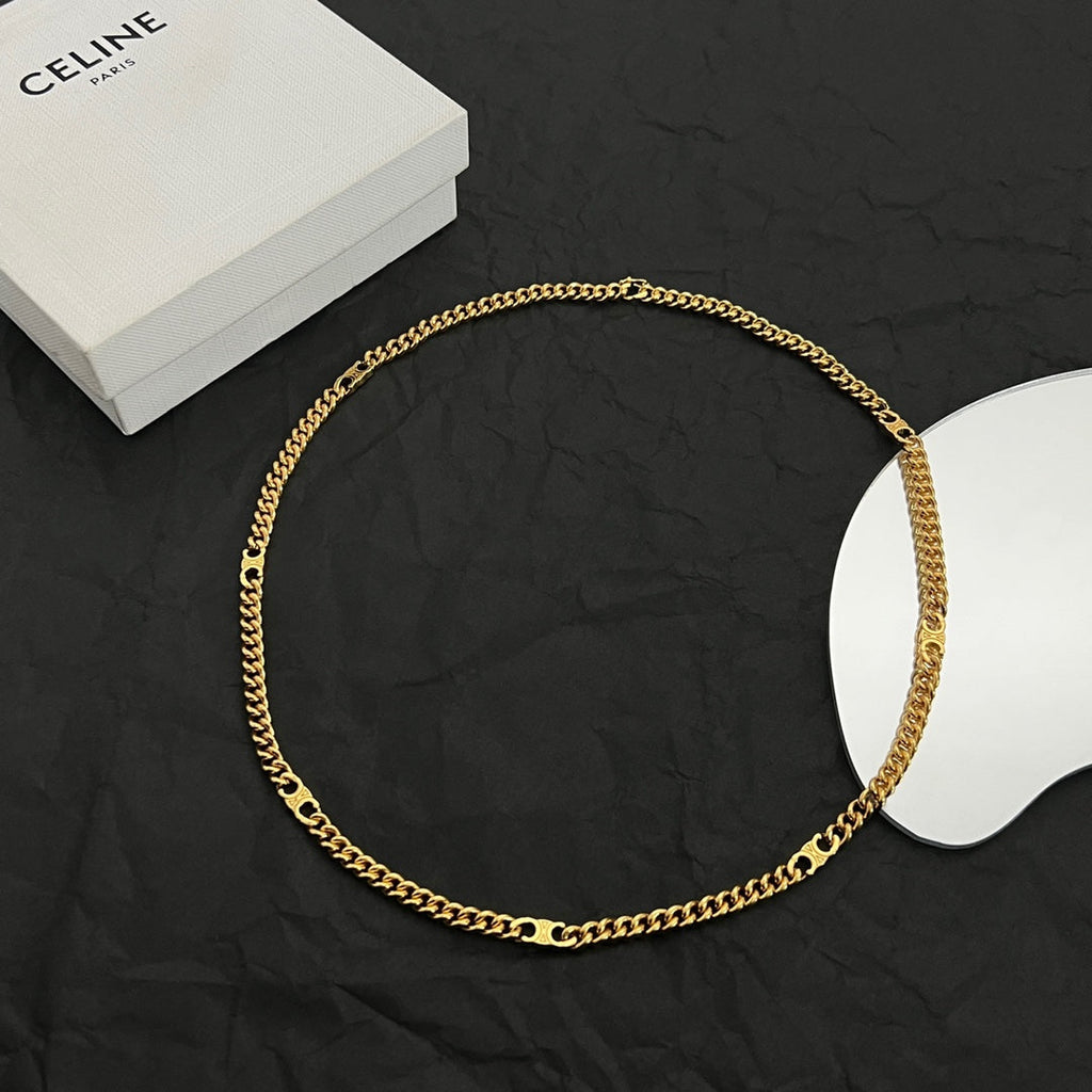 Celine Gourmette Chain 18K Gold Necklace