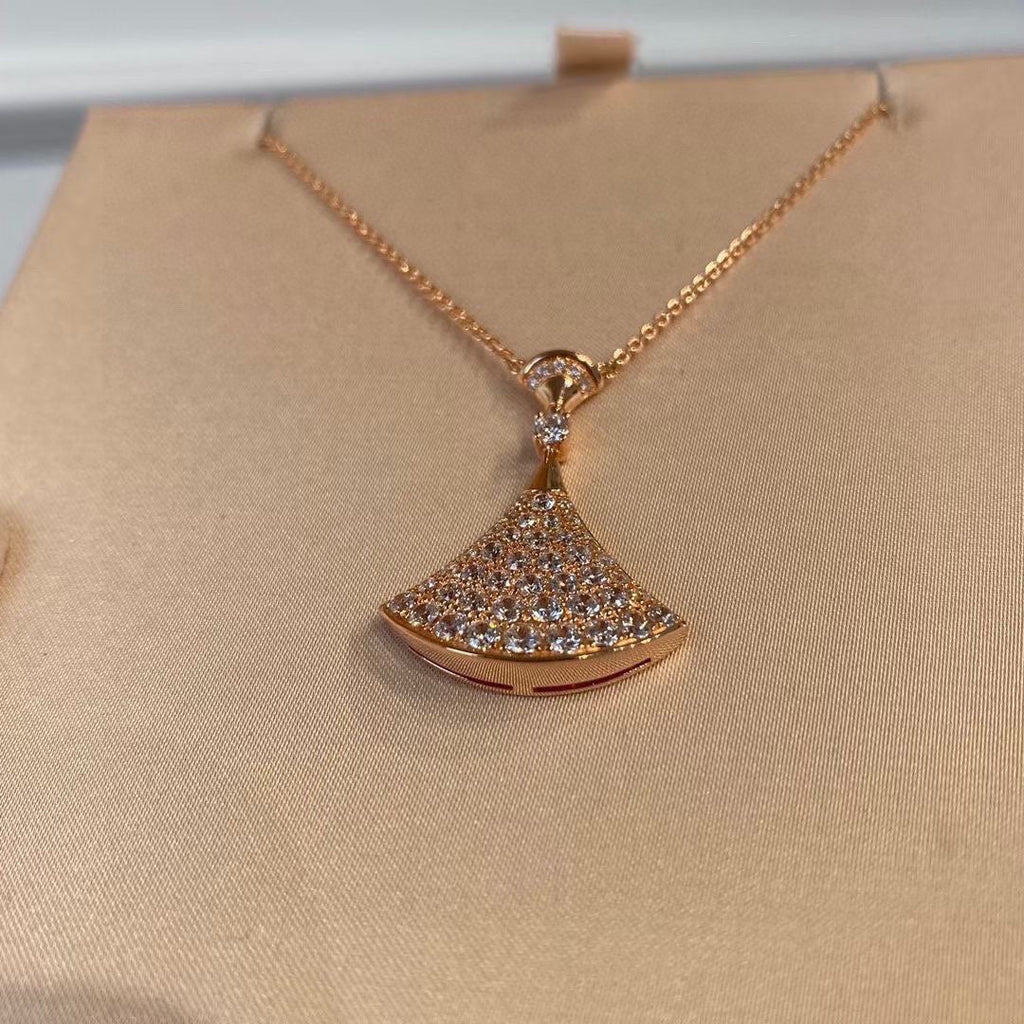Bvlgari BVLGARI Dream Pave Diamond 18K Gold Necklace