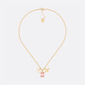 Dior Petit Pink Crystal 18K Gold Necklace