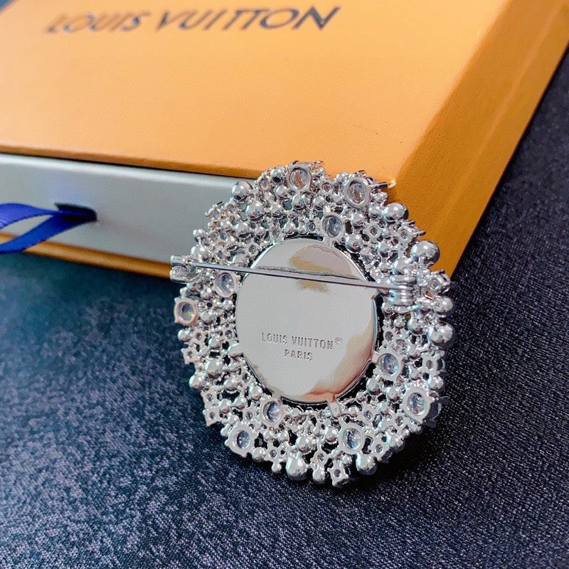 Louis Vuitton Black Ball 18K Gold Brooch