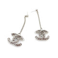 Chanel Long Crystals 18K Gold Earrings
