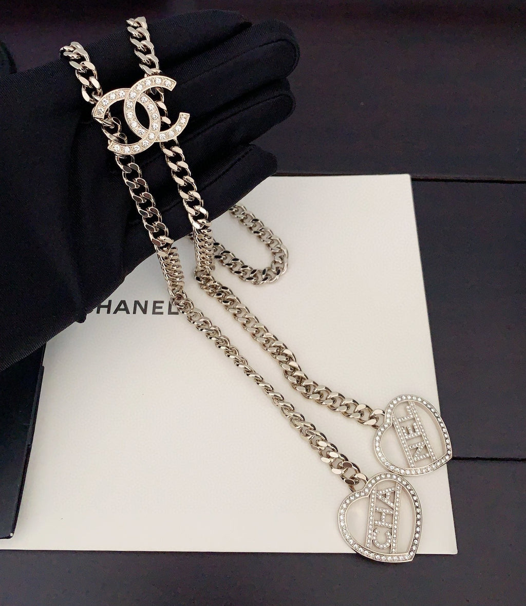 Chanel Heart Chain 18K Gold Necklace