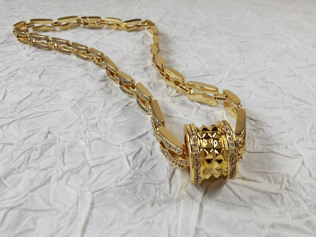 B.zero1 Diamonds Chain Link 18K Gold Necklace