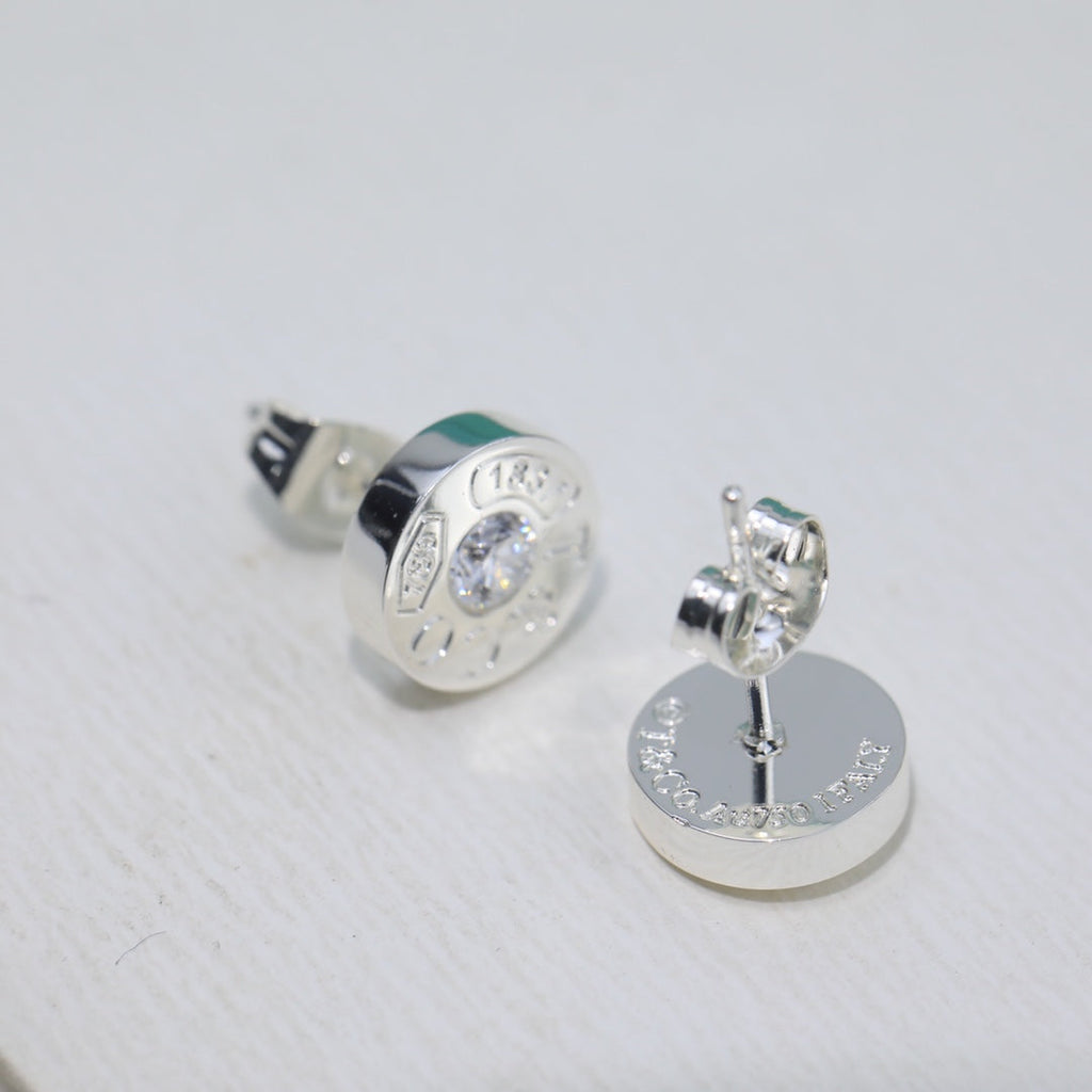 Tiffany 1837 Diamond 18K Gold Earrings