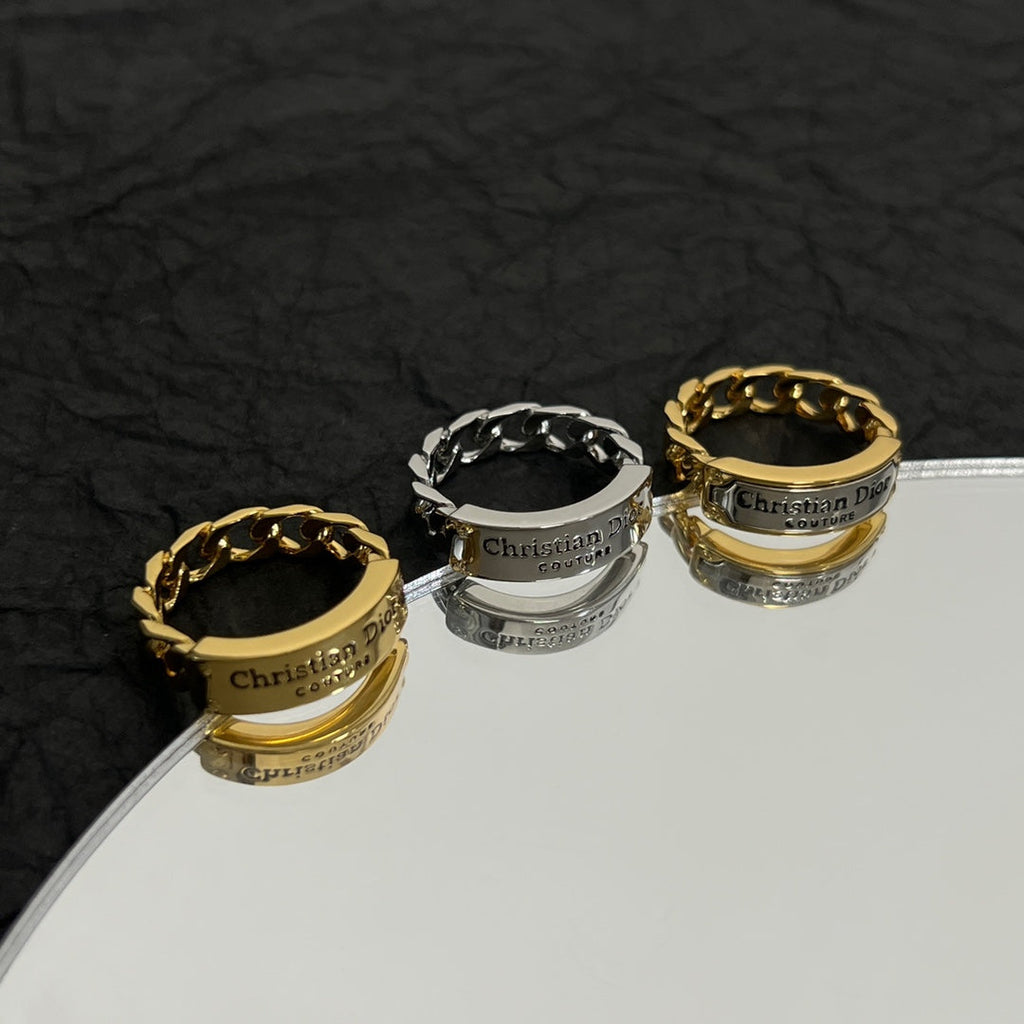 Dior Couture Chain Link 18K Gold Ring