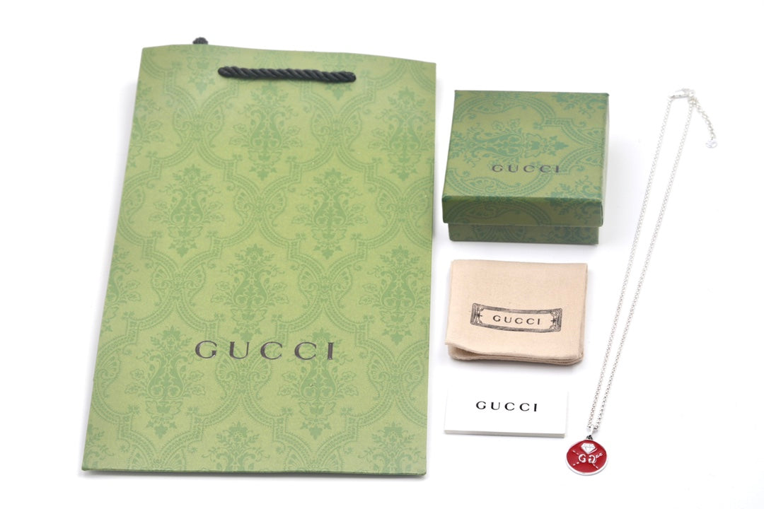 Gucci Double Ghost Red 18K Gold Necklace