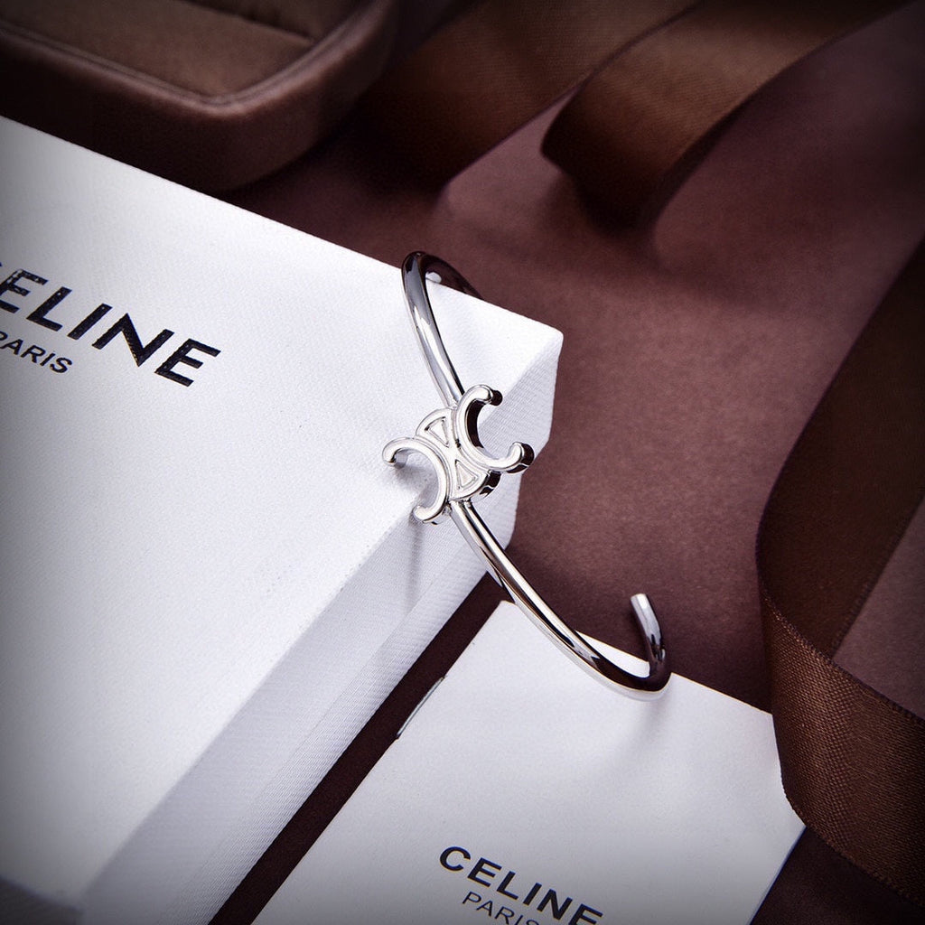 Celine Asymmetric 18K Gold Bracelet