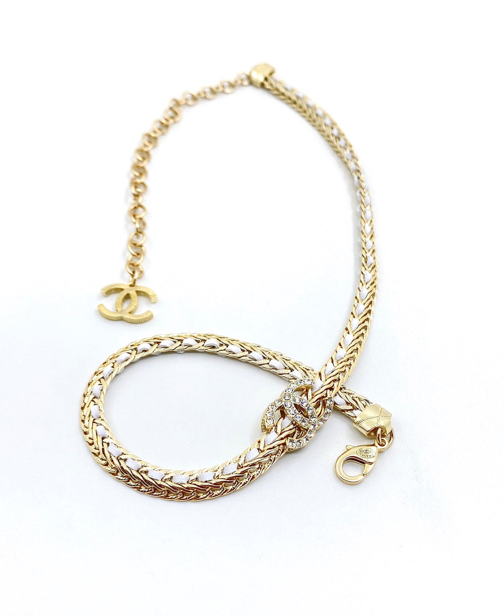 Chanel Diamonds Choker 18K Gold Necklace