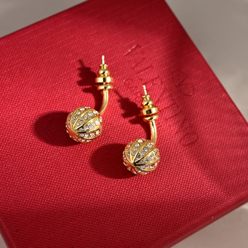 Valentino Diamond 18K Gold Earrings