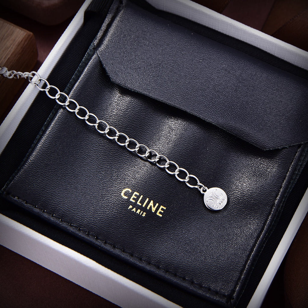 Celine Celine Line Diamonds 18K Gold Necklace