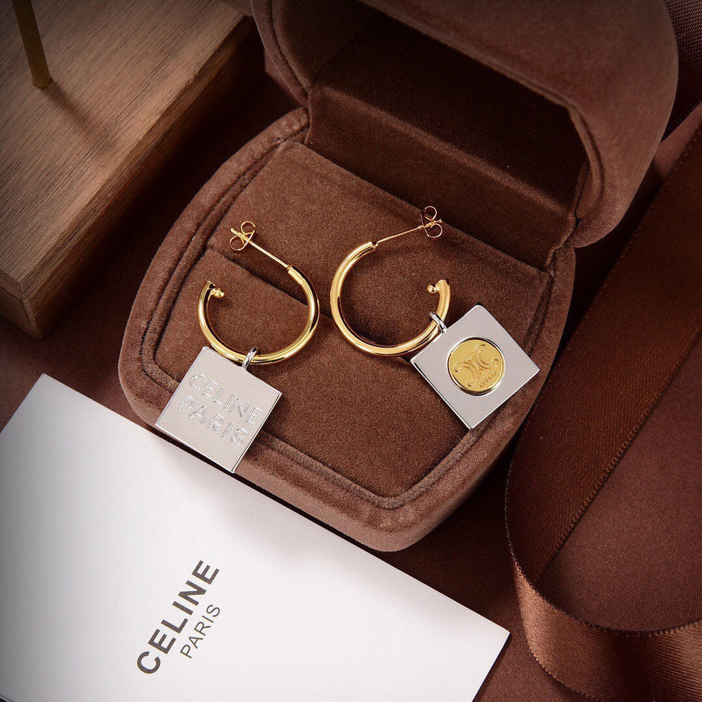 Celine Hoops 18K Gold Earrings