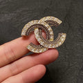 Chanel Diamond Gold 18K Gold Brooch