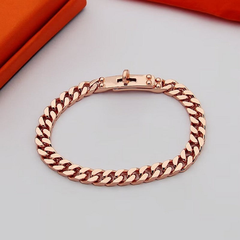 Hermes Kelly Chain 18K Gold Bracelet