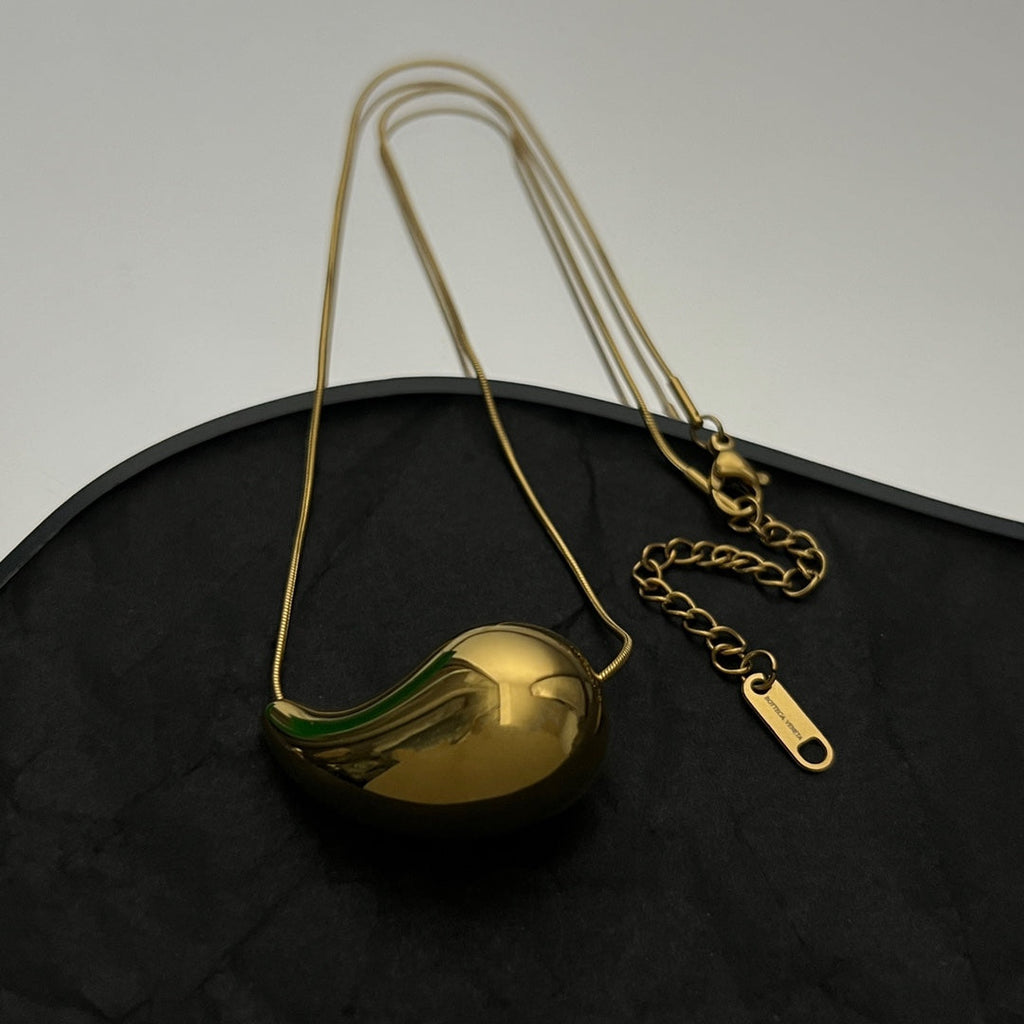 Bvlgari Drop Pendant 18K Gold Necklace