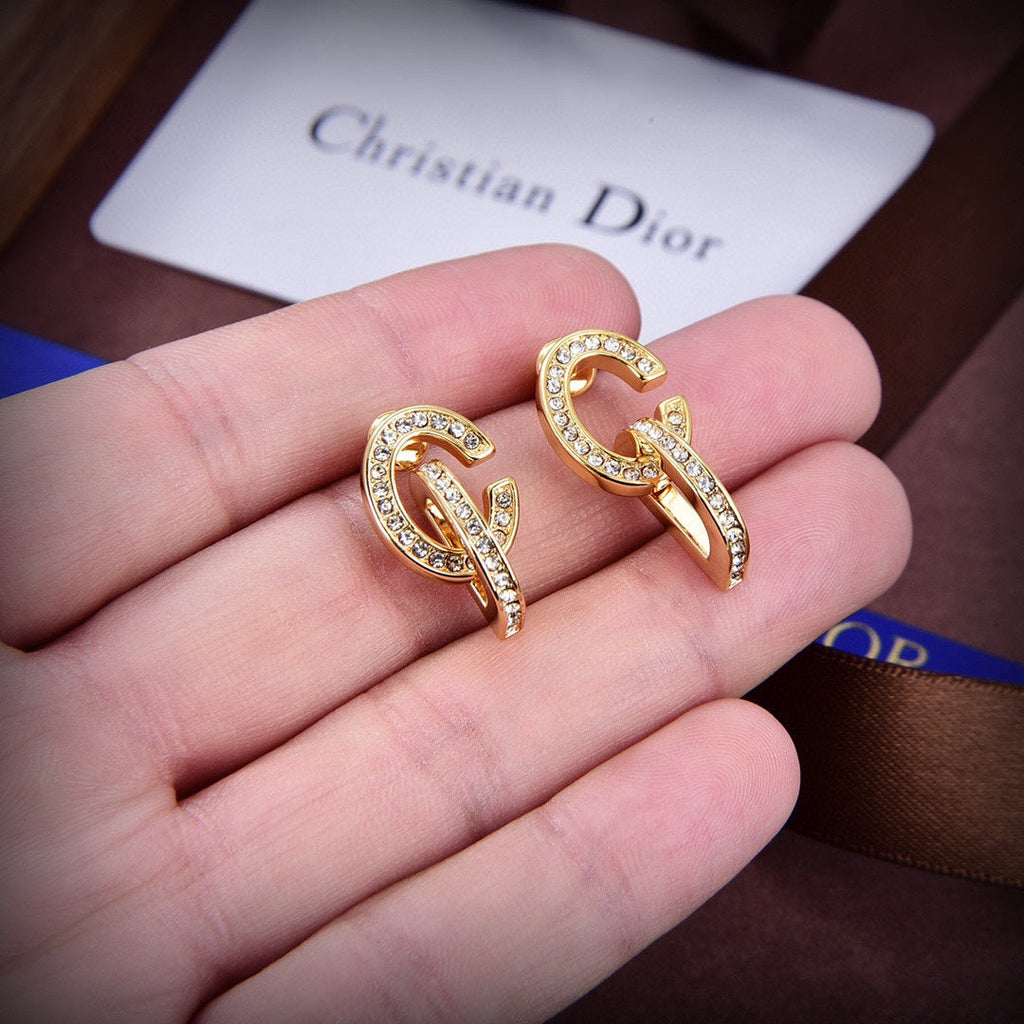 Dior Lock 18K Gold Earrings