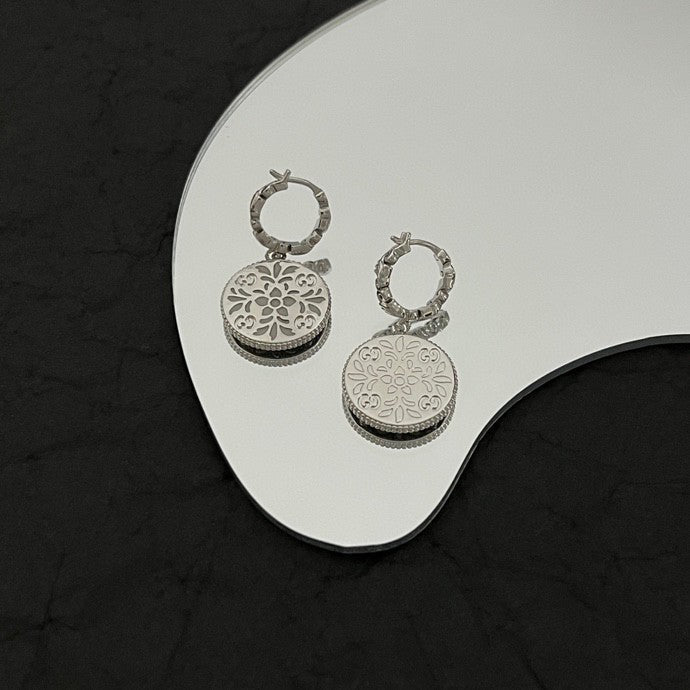 Double GucciIcon Blooms 18K Gold Earrings