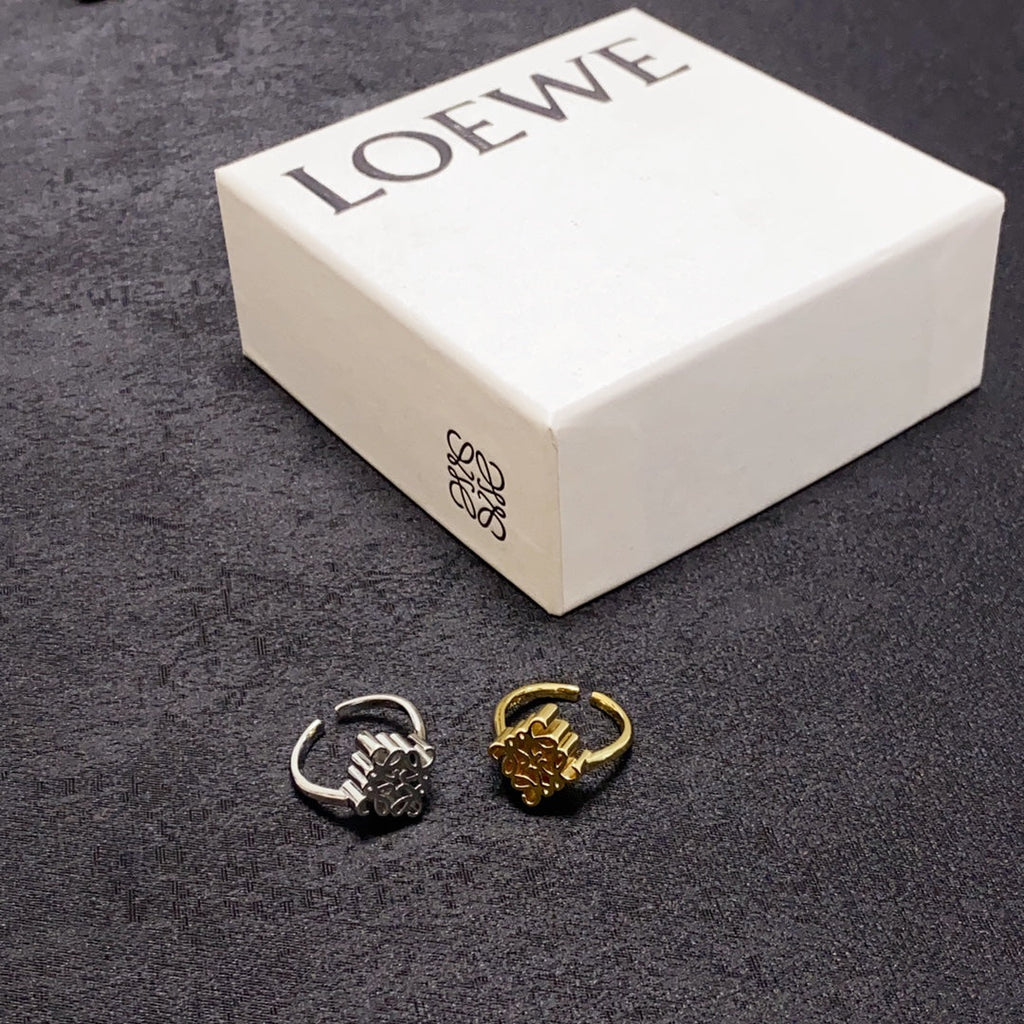 LOEWE Anagram Single Anagram 18K Gold Ring