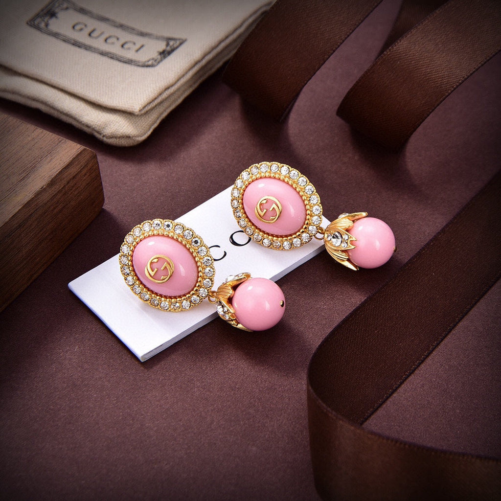 Gucci Double Pearl 18K Gold Earrings