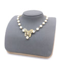 Dior Butterfly Pearl Chain 18K Gold Necklace