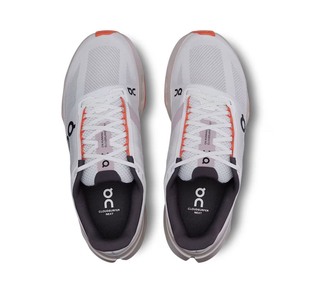 ON Women's Cloudsurfer Next White/Flame