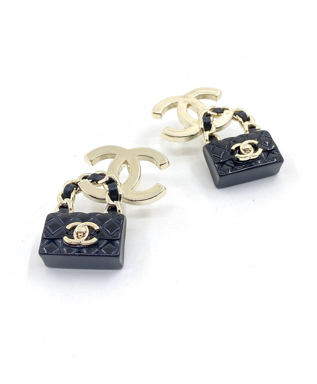 Chanel Bag Drop 18K Gold Earrings