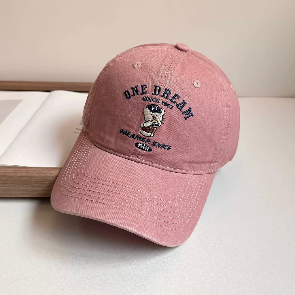 Embroidered Bear Baseball Cap